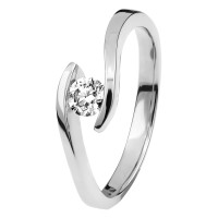 Damen Diamantring Spannring Weißgo gallery
