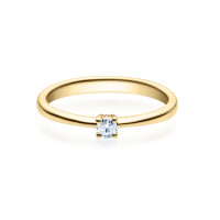 Damen Diamantring 375er Gelbgold Spannring 0,05 carat Verlobungsring Solit&auml;rring