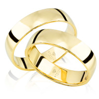 2 x Trauringe 585er Gelbgold Massiv Hoch gallery