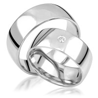 925er Silber (rhodiniert) Partnerringe 5