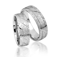 925er Silber (rhodiniert) Partnerringe P gallery