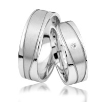 925er Silber (rhodiniert) Partnerringe P gallery