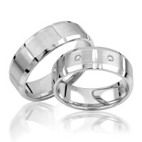 925er Silber (rhodiniert) Partnerringe P gallery