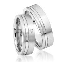 925er Silber (rhodiniert) Partnerringe P gallery