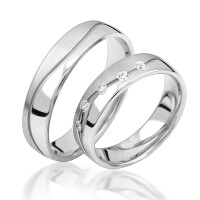 925er Silber (rhodiniert) Partnerringe P gallery