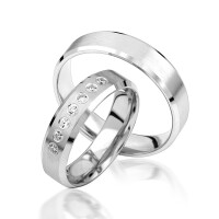 925er Silber (rhodiniert) Partnerringe P gallery