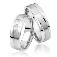 925er SIlber (rhodiniert) Partnerringe P gallery