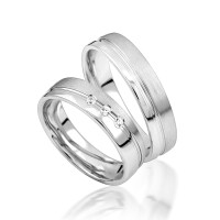 925er Silber (rhodiniert) Partnerringe P gallery