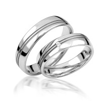 925er Silber (rhodiniert) Partnerringe P gallery