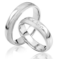 925er Silber (rhodiniert) Partnerringe P gallery