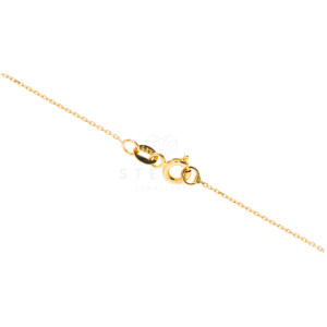 Damen Buchstabenkette Gold 585 Zirkonia Namenskette A - Z Anhänger Gelbgold Halskette