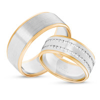 2 xTrauringe 585er Gold Eheringe Doppel  gallery