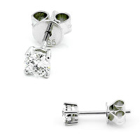 585er Weißgold Diamanten Ohrstecker 4er Krappe 3