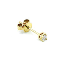 585er Gelbgold Diamanten Ohrstecker 4er Krappe 3