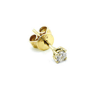 585er Gelbgold Diamanten Ohrstecker 4er Krappe 4