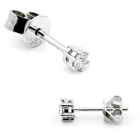 585er Weißgold Diamanten Ohrstecker 6er Krappe 3