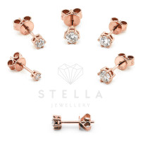 585 Rotgold Diamanten Ohrstecker 6er Kra gallery