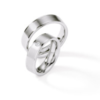 2 x Edelstahl Trauringe Brillant 0,045ct gallery
