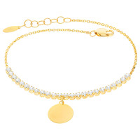 Damen Armband 585er Gelbgold Zirkonia Pl gallery