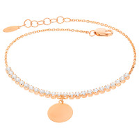 Damen Armband 585er Rotgold Zirkonia Pl& gallery