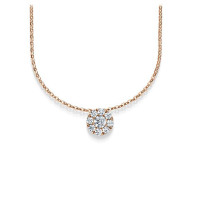 Damen Collier 750er Diamant Pavé Fassung 42cm Gold Ke