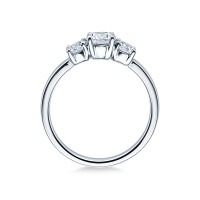 Verlobungsring 585er Weißgold Diamantring Krappenfassu