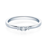 Verlobungsring 585er Weißgold Diamantring Krappenfassu