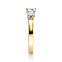 Verlobungsring 585er Gelbgold Diamantring Krappenfassung Sol