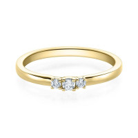Verlobungsring 585er Gelbgold Diamantring Krappenfassung Sol