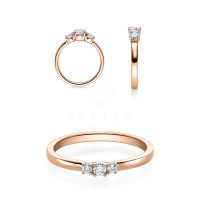 Verlobungsring 585er Rotgold Diamantring gallery