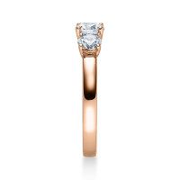 Verlobungsring 585er Rotgold Diamantring Krappenfassung Soli