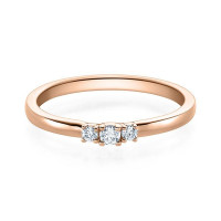 Verlobungsring 585er Rotgold Diamantring Krappenfassung Soli