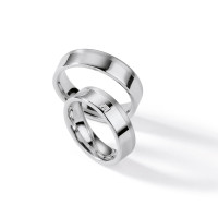 2 x Silber 925 Trauringe mit Diamant - S gallery
