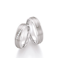 2 x Titan Trauringe mit Diamant Eheringe gallery