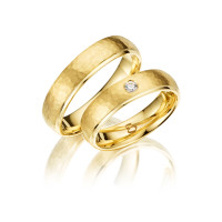 Trauringe mit Diamant 585er Gelbgold PAA gallery