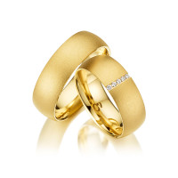 Trauringe mit Diamant 585er Gelbgold PAA gallery