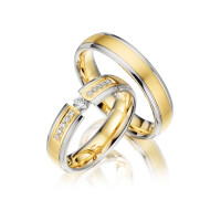 Trauringe mit Diamant 585er Gelbgold PAA gallery