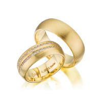 PAARPREIS Trauringe mit Diamant 585er Ge gallery