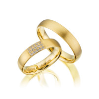 PAARPREIS Trauringe mit Diamant 585er Ge gallery