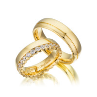 PAARPREIS Trauringe mit Diamant 585er Ge gallery