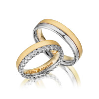 PAARPREIS Trauringe mit Diamant 585er Ge gallery