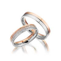 PAARPREIS Trauringe mit Diamant 585er Go gallery