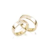 PAARPREIS Trauringe mit Diamant 585er Go gallery