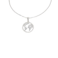Damen Anhänger Weltkugel 585er Wei& productbox
