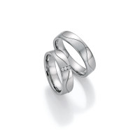 2 x Trauringe mit Diamant - White Style  gallery