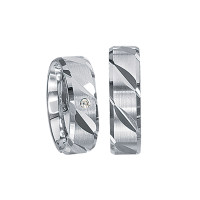 2 x Silberringe mit Diamant - EC84 Silve gallery