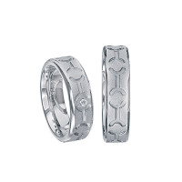 2 x Silberringe mit Diamant - EC84 Silve gallery