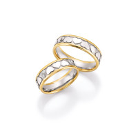2 x Trauringe mit Diamant 585er Gold - H gallery