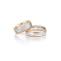 2 x Trauringe mit Diamant 585er Gold - H gallery