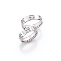 2 x Trauringe mit Diamant 585er Gold - H gallery